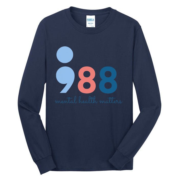 988 Mental Health Matters Suicide Prevention Awareness Tall Long Sleeve T-Shirt