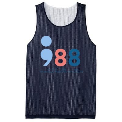 988 Mental Health Matters Suicide Prevention Awareness Mesh Reversible Basketball Jersey Tank