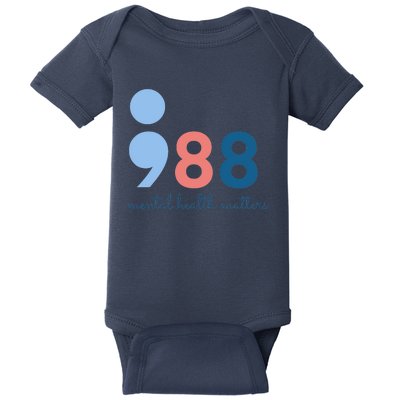 988 Mental Health Matters Suicide Prevention Awareness Baby Bodysuit