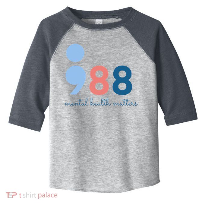 988 Mental Health Matters Suicide Prevention Awareness Toddler Fine Jersey T-Shirt