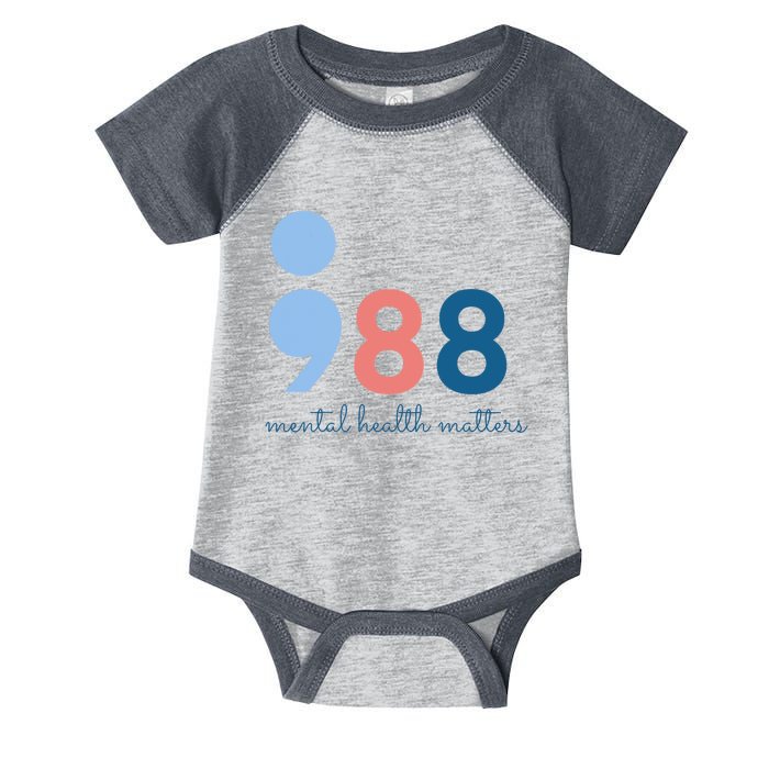 988 Mental Health Matters Suicide Prevention Awareness Infant Baby Jersey Bodysuit