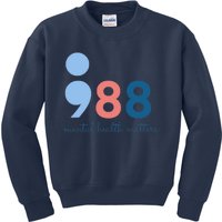 988 Mental Health Matters Suicide Prevention Awareness Kids Sweatshirt