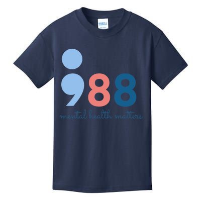 988 Mental Health Matters Suicide Prevention Awareness Kids T-Shirt