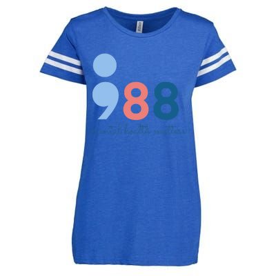 988 Mental Health Matters Suicide Prevention Awareness Enza Ladies Jersey Football T-Shirt