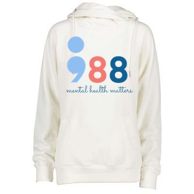 988 Mental Health Matters Suicide Prevention Awareness Womens Funnel Neck Pullover Hood