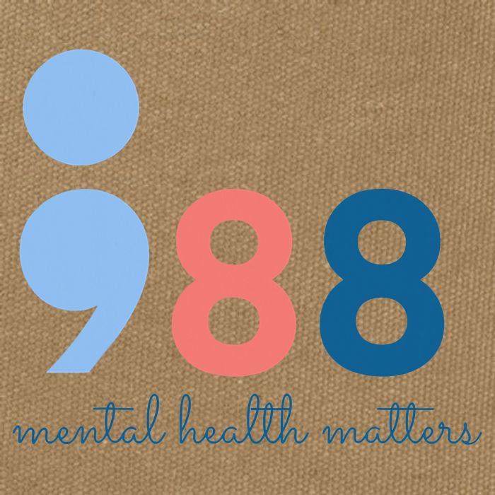 988 Mental Health Matters Suicide Prevention Awareness Cotton Canvas Backpack