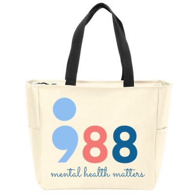 988 Mental Health Matters Suicide Prevention Awareness Zip Tote Bag