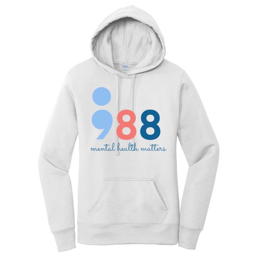 988 Mental Health Matters Suicide Prevention Awareness Women's Pullover Hoodie