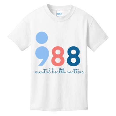 988 Mental Health Matters Suicide Prevention Awareness Kids T-Shirt