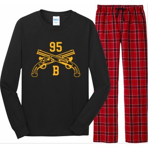 95b Military Police Officer Crossed Pistols Gift Long Sleeve Pajama Set