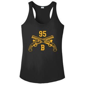 95b Military Police Officer Crossed Pistols Gift Ladies PosiCharge Competitor Racerback Tank