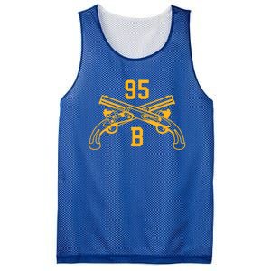 95b Military Police Officer Crossed Pistols Gift Mesh Reversible Basketball Jersey Tank