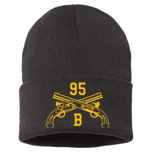 95B Military Police Officer Crossed Pistols Sustainable Knit Beanie