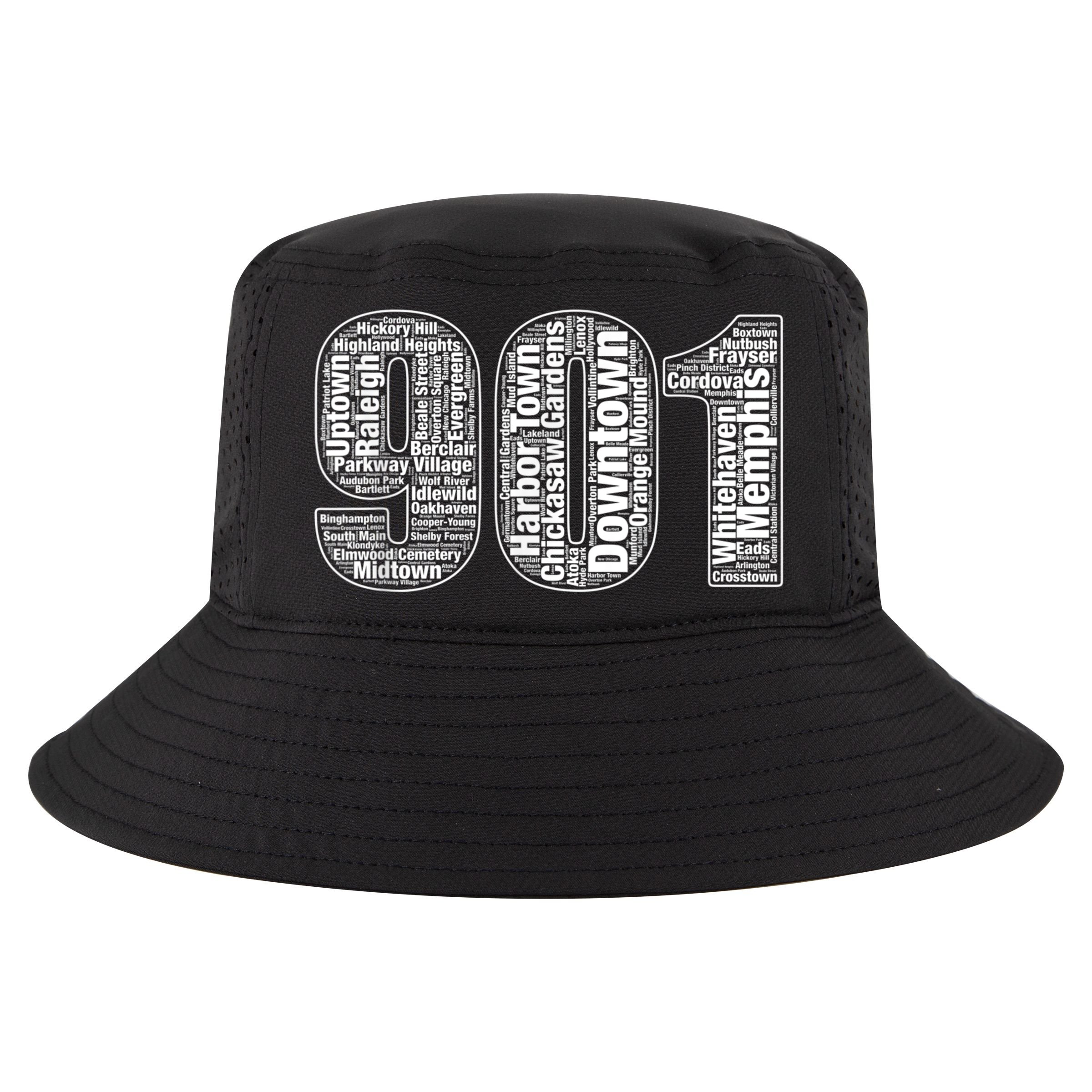 901 Memphis Typography Word Art Cool Comfort Performance Bucket Hat