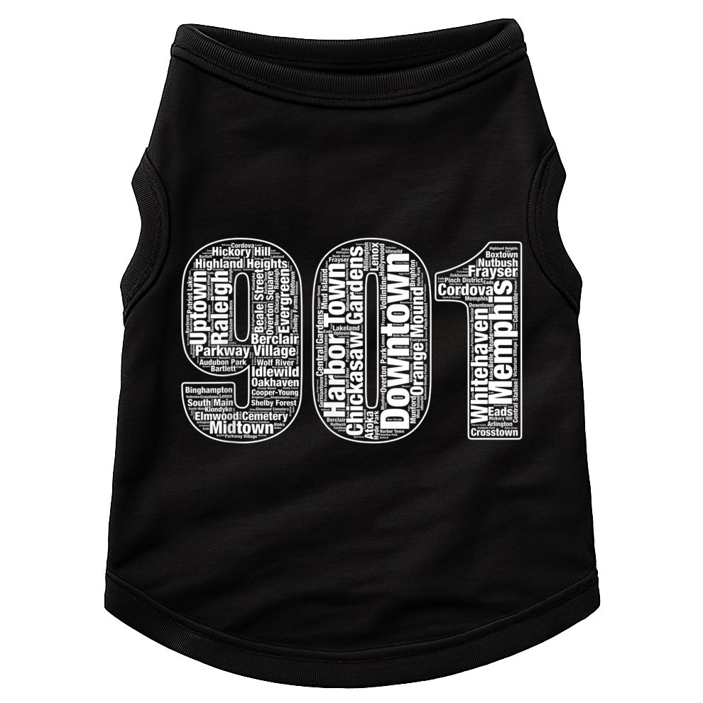 901 Memphis Typography Word Art Doggie Tank