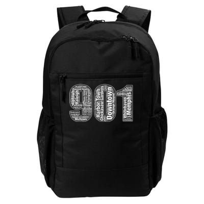 901 Memphis Typography Word Art Daily Commute Backpack