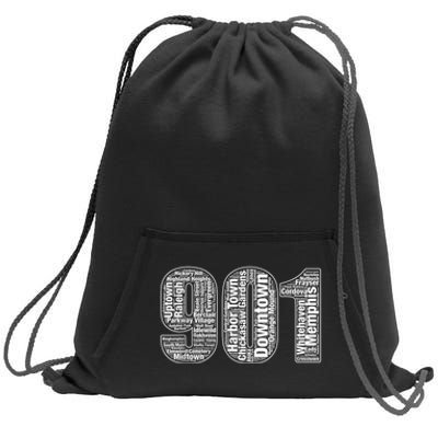 901 Memphis Typography Word Art Sweatshirt Cinch Pack Bag