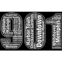 901 Memphis Typography Word Art Bumper Sticker