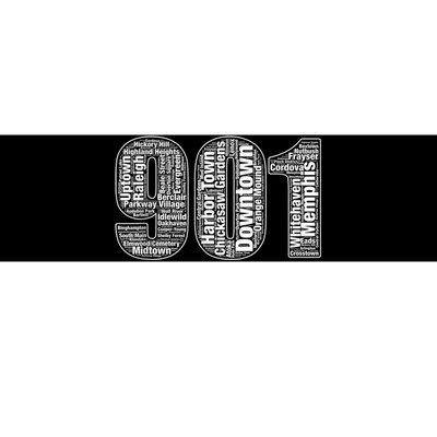 901 Memphis Typography Word Art Bumper Sticker