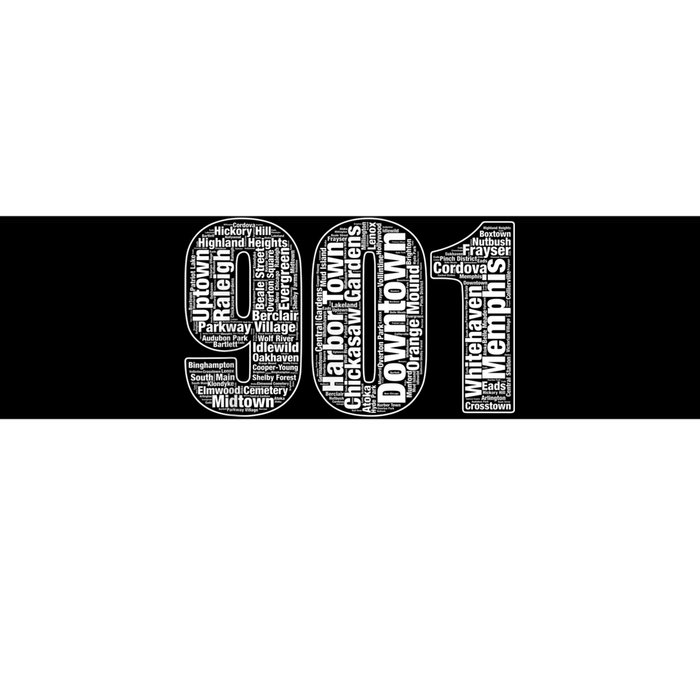 901 Memphis Typography Word Art Bumper Sticker