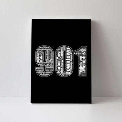 901 Memphis Typography Word Art Canvas