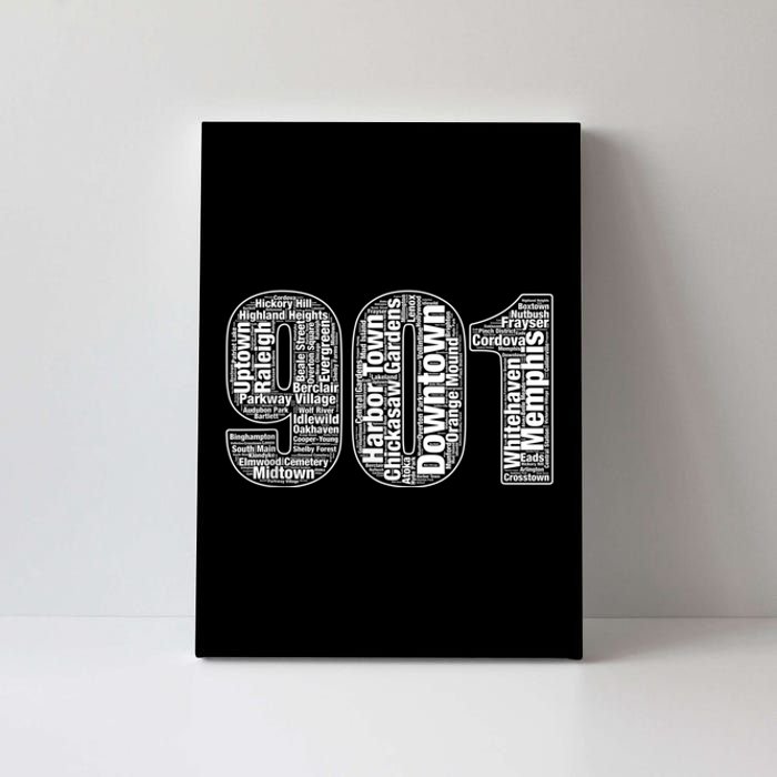 901 Memphis Typography Word Art Canvas