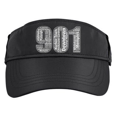 901 Memphis Typography Word Art Adult Drive Performance Visor