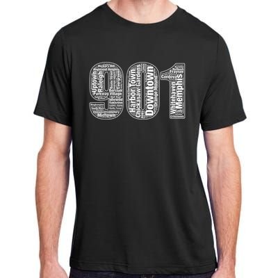 901 Memphis Typography Word Art Adult ChromaSoft Performance T-Shirt