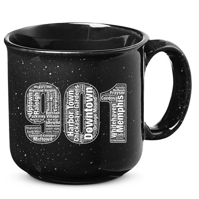 901 Memphis Typography Word Art 15oz Campfire Ceramic Mug