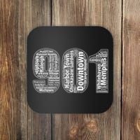 901 Memphis Typography Word Art Coaster