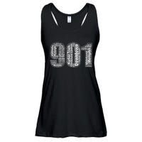 901 Memphis Typography Word Art Ladies Essential Flowy Tank