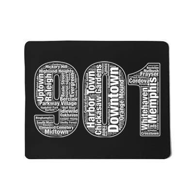 901 Memphis Typography Word Art Mousepad