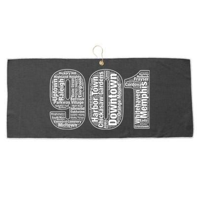 901 Memphis Typography Word Art Large Microfiber Waffle Golf Towel