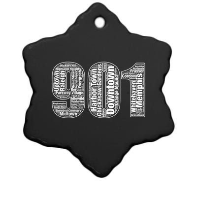 901 Memphis Typography Word Art Ceramic Star Ornament