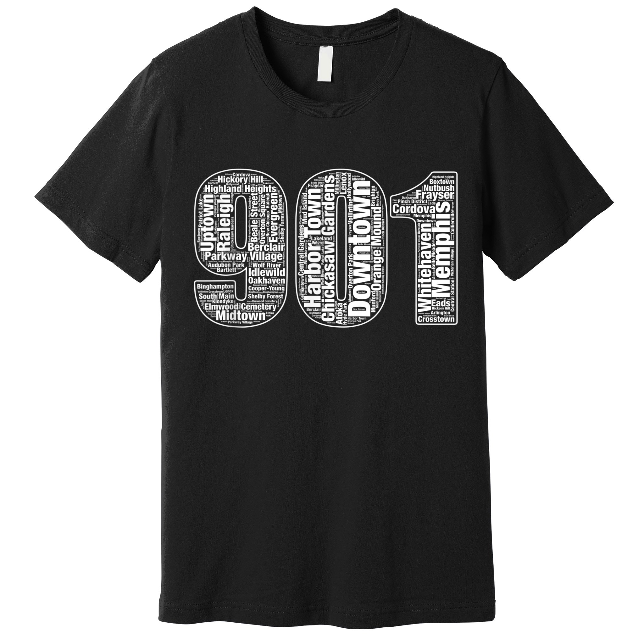 901 Memphis Typography Word Art Premium T-Shirt