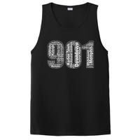 901 Memphis Typography Word Art PosiCharge Competitor Tank