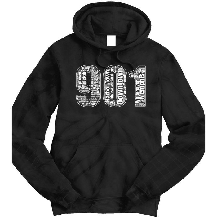 901 Memphis Typography Word Art Tie Dye Hoodie