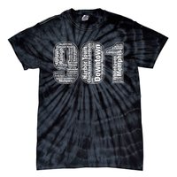 901 Memphis Typography Word Art Tie-Dye T-Shirt