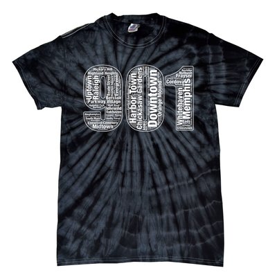 901 Memphis Typography Word Art Tie-Dye T-Shirt