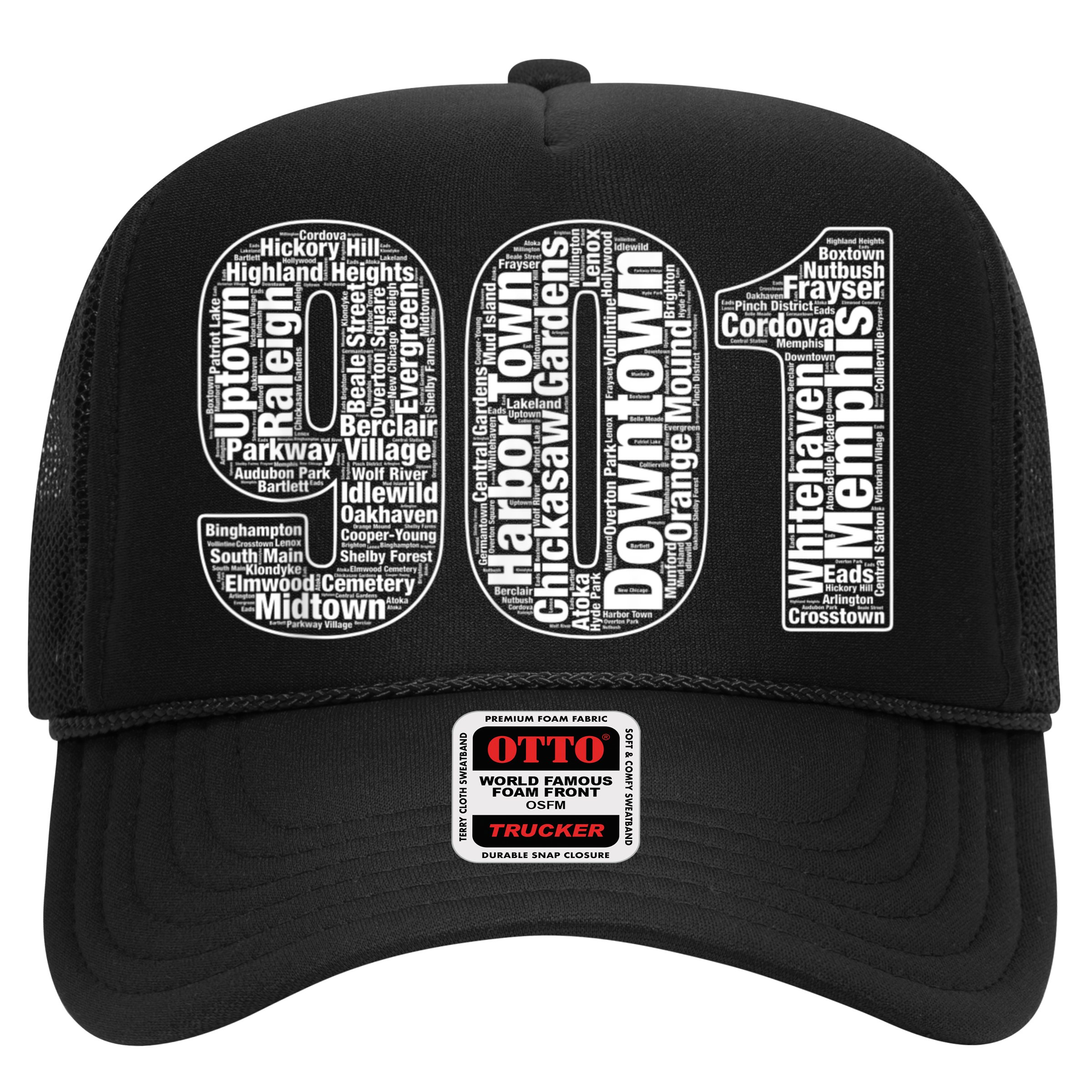901 Memphis Typography Word Art Hat