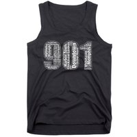 901 Memphis Typography Word Art Tank Top