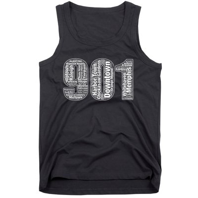 901 Memphis Typography Word Art Tank Top