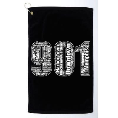 901 Memphis Typography Word Art Golf Towel