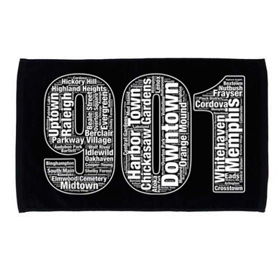 901 Memphis Typography Word Art Microfiber Hand Towel