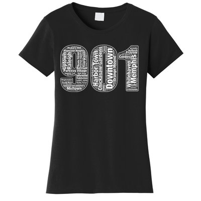 901 Memphis Typography Word Art Women's T-Shirt