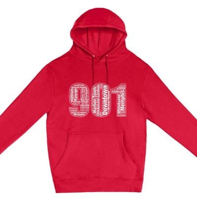 901 Memphis Typography Word Art Premium Pullover Hoodie