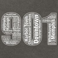 901 Memphis Typography Word Art Cotton Canvas Backpack