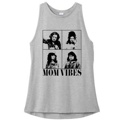 90’S Mom Vibes Vintage Funny Cool Mom Trendy MotherS Day Ladies PosiCharge Tri-Blend Wicking Tank