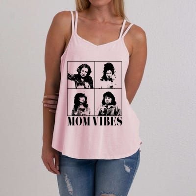 90’S Mom Vibes Vintage Funny Cool Mom Trendy MotherS Day Women's Strappy Tank