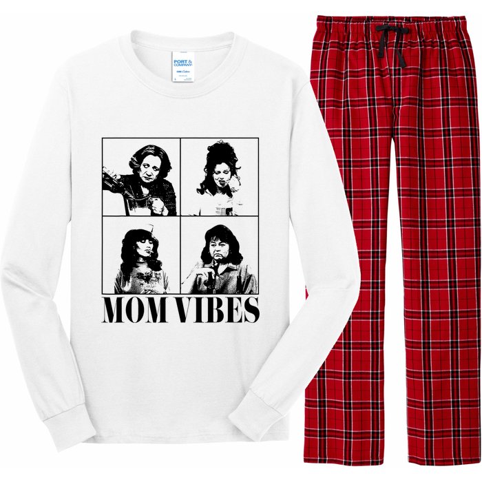 90’S Mom Vibes Vintage Funny Cool Mom Trendy MotherS Day Long Sleeve Pajama Set